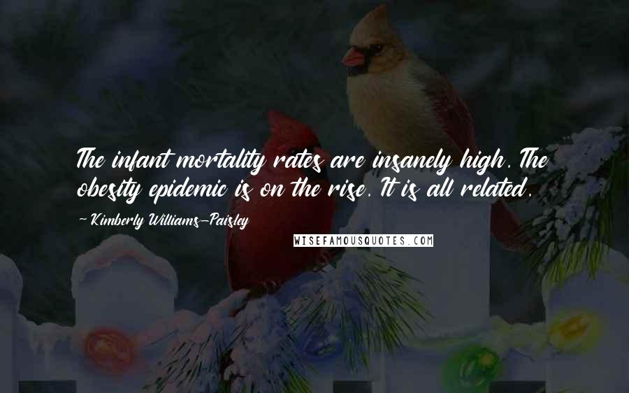 Kimberly Williams-Paisley Quotes: The infant mortality rates are insanely high. The obesity epidemic is on the rise. It is all related.