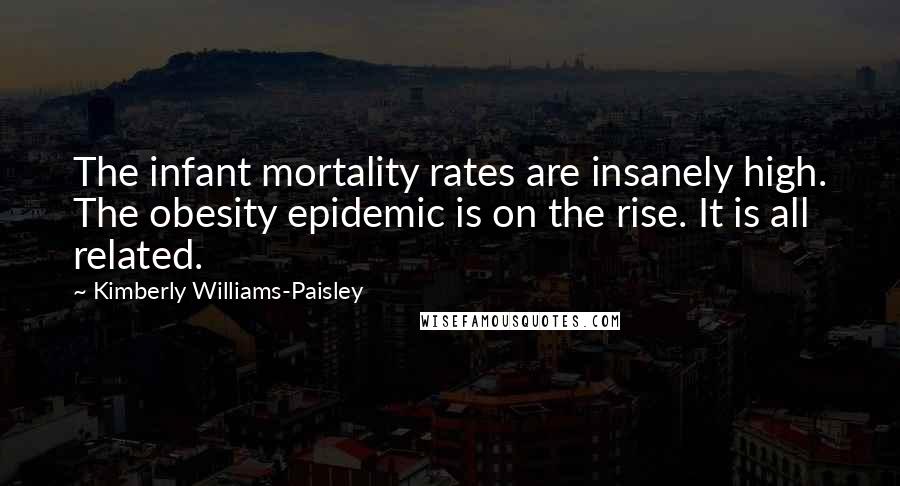 Kimberly Williams-Paisley Quotes: The infant mortality rates are insanely high. The obesity epidemic is on the rise. It is all related.