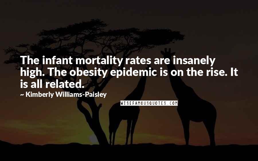 Kimberly Williams-Paisley Quotes: The infant mortality rates are insanely high. The obesity epidemic is on the rise. It is all related.