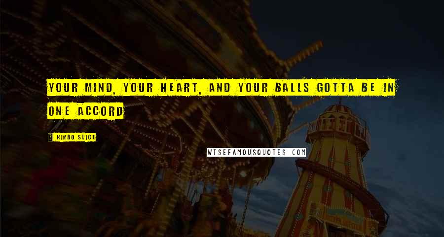 Kimbo Slice Quotes: Your mind, your heart, and your balls gotta be in one accord