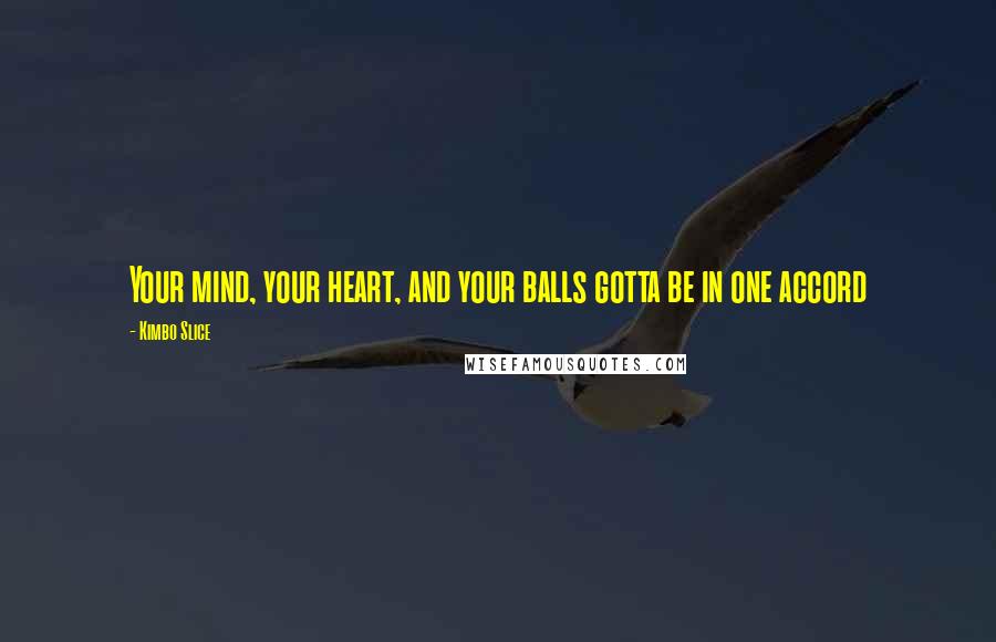 Kimbo Slice Quotes: Your mind, your heart, and your balls gotta be in one accord