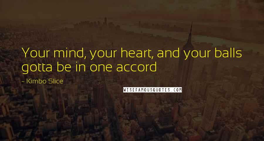 Kimbo Slice Quotes: Your mind, your heart, and your balls gotta be in one accord