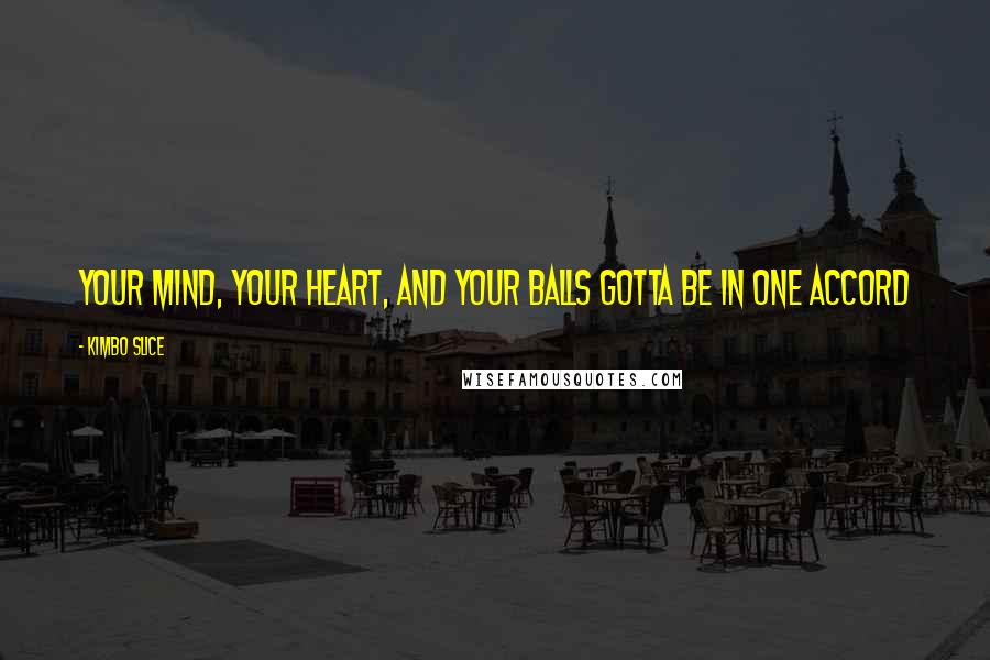 Kimbo Slice Quotes: Your mind, your heart, and your balls gotta be in one accord