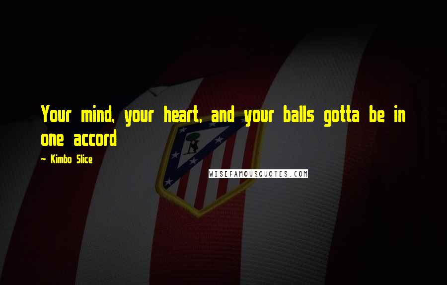 Kimbo Slice Quotes: Your mind, your heart, and your balls gotta be in one accord