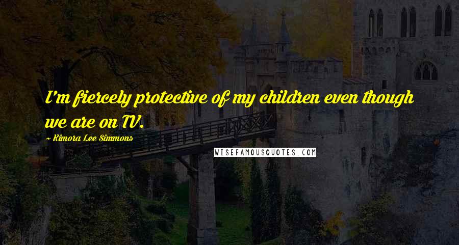 Kimora Lee Simmons Quotes: I'm fiercely protective of my children even though we are on TV.