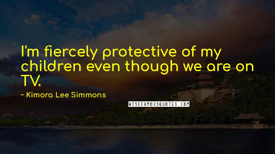 Kimora Lee Simmons Quotes: I'm fiercely protective of my children even though we are on TV.