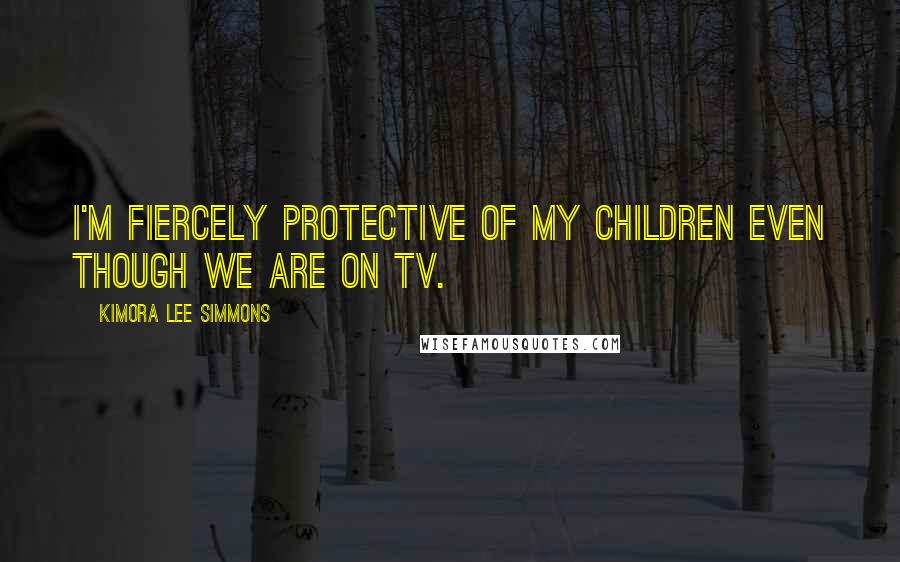 Kimora Lee Simmons Quotes: I'm fiercely protective of my children even though we are on TV.