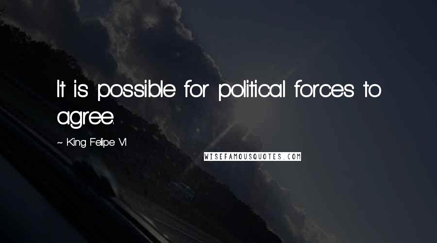 King Felipe VI Quotes: It is possible for political forces to agree.