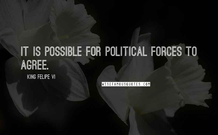 King Felipe VI Quotes: It is possible for political forces to agree.