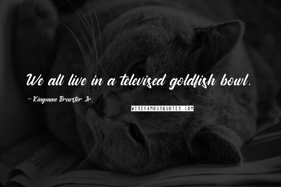Kingman Brewster Jr. Quotes: We all live in a televised goldfish bowl.