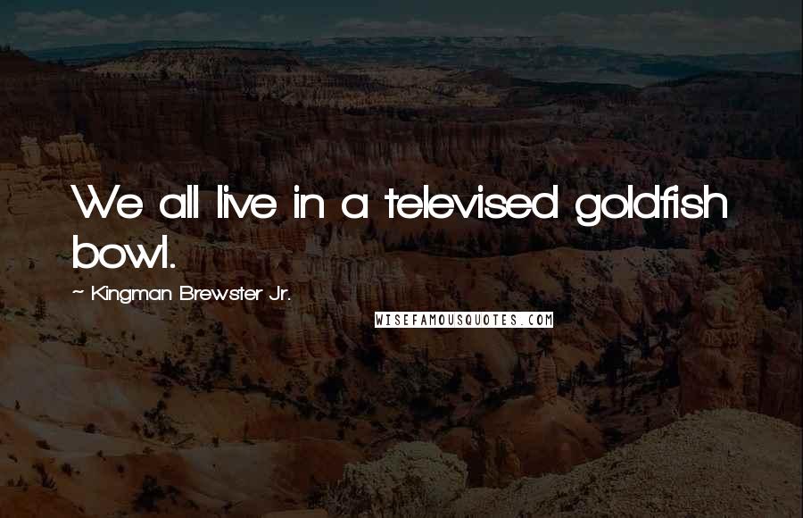 Kingman Brewster Jr. Quotes: We all live in a televised goldfish bowl.