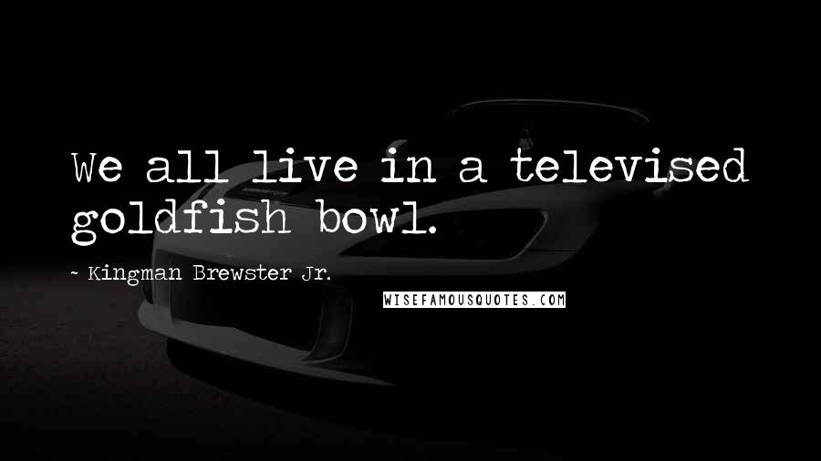 Kingman Brewster Jr. Quotes: We all live in a televised goldfish bowl.