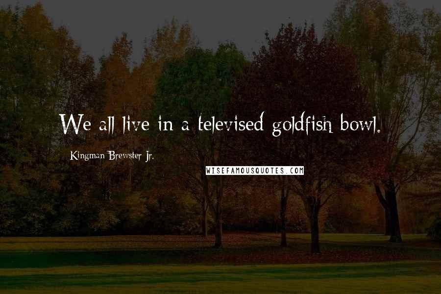 Kingman Brewster Jr. Quotes: We all live in a televised goldfish bowl.