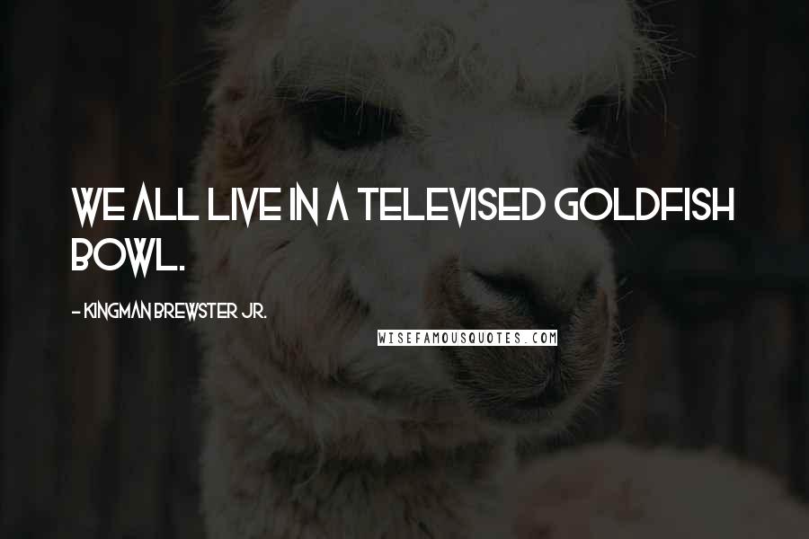 Kingman Brewster Jr. Quotes: We all live in a televised goldfish bowl.