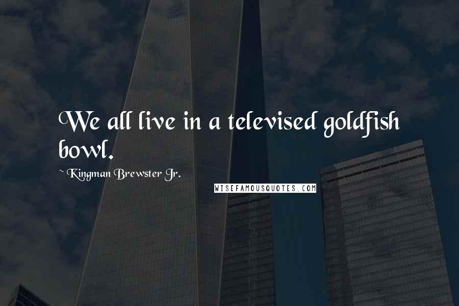 Kingman Brewster Jr. Quotes: We all live in a televised goldfish bowl.
