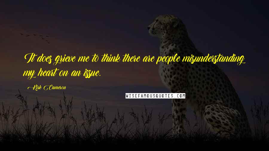 Kirk Cameron Quotes: It does grieve me to think there are people misunderstanding my heart on an issue.