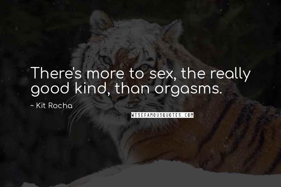 Kit Rocha Quotes: There's more to sex, the really good kind, than orgasms.