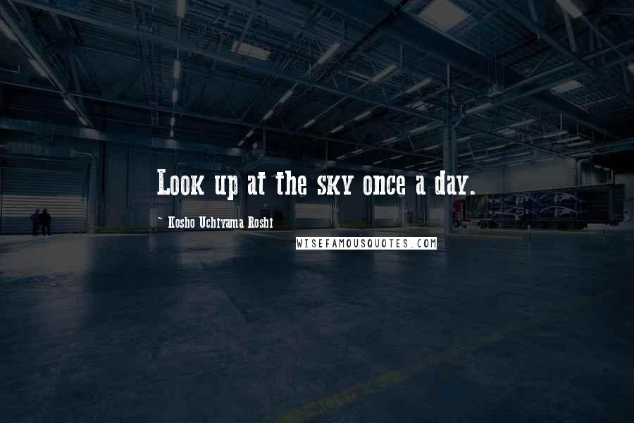 Kosho Uchiyama Roshi Quotes: Look up at the sky once a day.