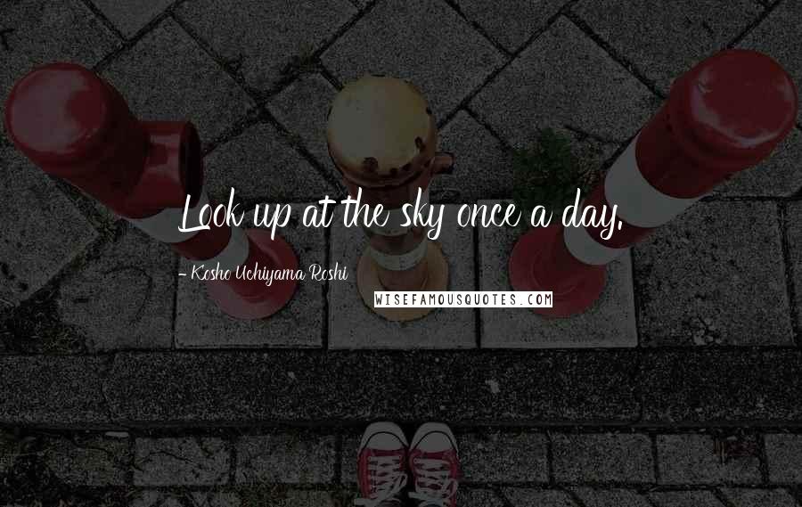 Kosho Uchiyama Roshi Quotes: Look up at the sky once a day.