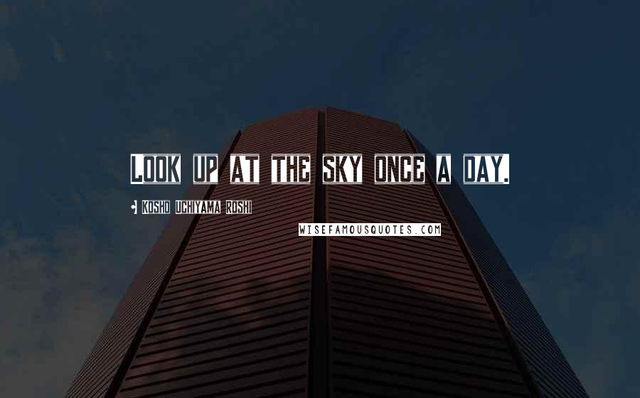 Kosho Uchiyama Roshi Quotes: Look up at the sky once a day.