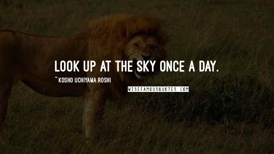 Kosho Uchiyama Roshi Quotes: Look up at the sky once a day.