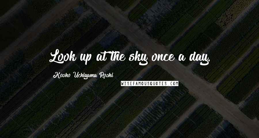 Kosho Uchiyama Roshi Quotes: Look up at the sky once a day.