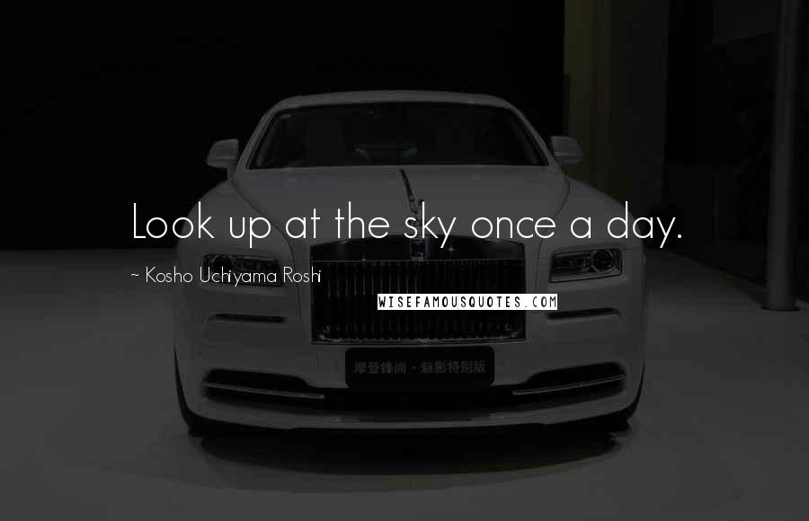 Kosho Uchiyama Roshi Quotes: Look up at the sky once a day.