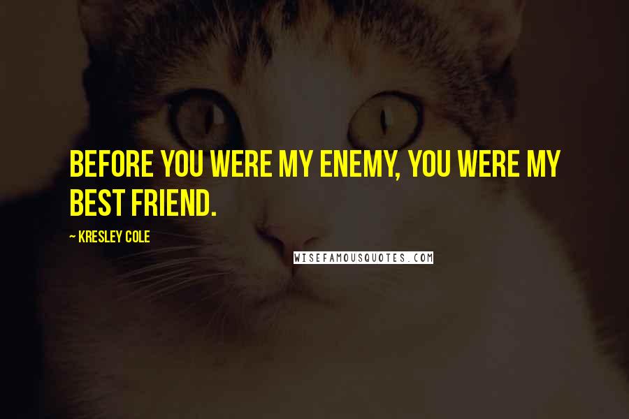 Kresley Cole Quotes: Before you were my enemy, you were my best friend.