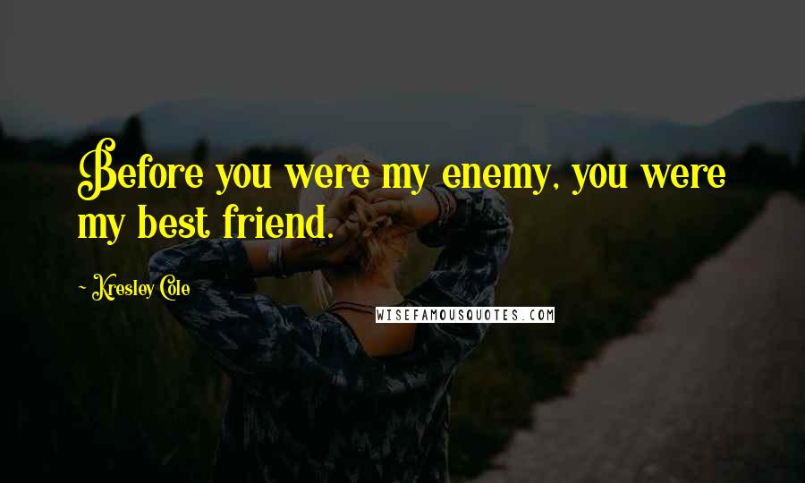 Kresley Cole Quotes: Before you were my enemy, you were my best friend.