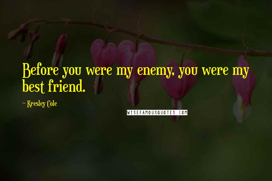 Kresley Cole Quotes: Before you were my enemy, you were my best friend.