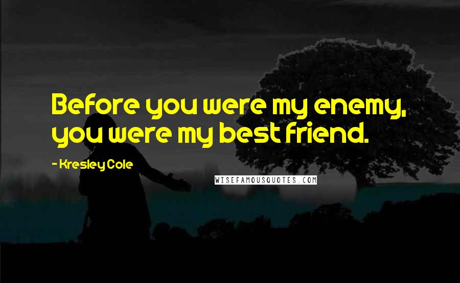 Kresley Cole Quotes: Before you were my enemy, you were my best friend.