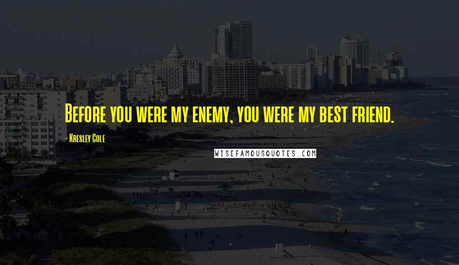 Kresley Cole Quotes: Before you were my enemy, you were my best friend.