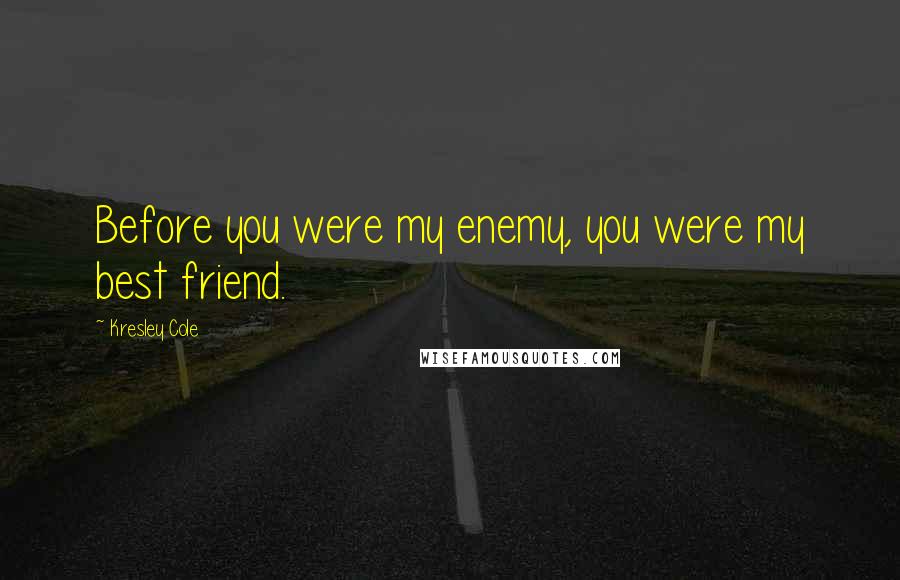 Kresley Cole Quotes: Before you were my enemy, you were my best friend.
