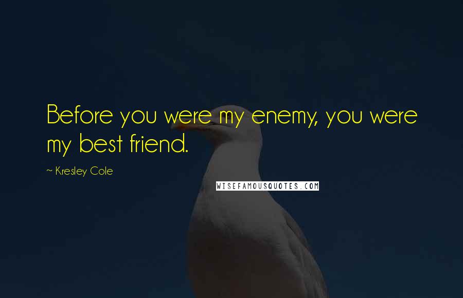Kresley Cole Quotes: Before you were my enemy, you were my best friend.