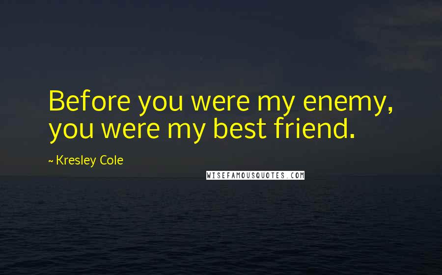 Kresley Cole Quotes: Before you were my enemy, you were my best friend.