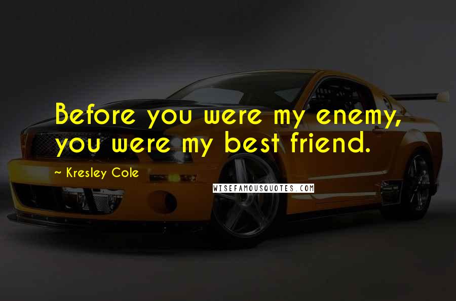 Kresley Cole Quotes: Before you were my enemy, you were my best friend.