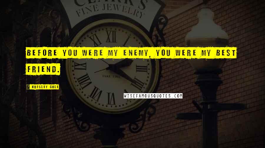 Kresley Cole Quotes: Before you were my enemy, you were my best friend.