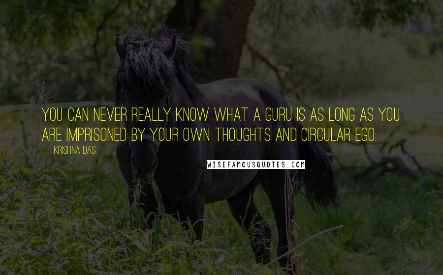 Krishna Das Quotes: You can never really know what a guru is as long as you are imprisoned by your own thoughts and circular ego.