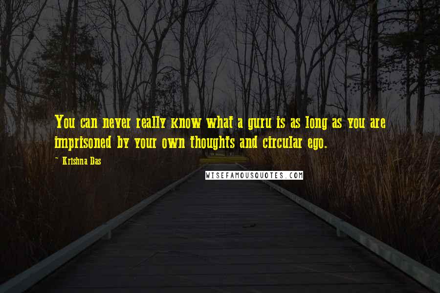 Krishna Das Quotes: You can never really know what a guru is as long as you are imprisoned by your own thoughts and circular ego.