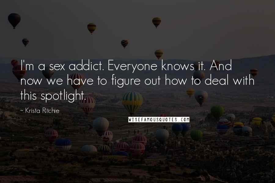 Krista Ritchie Quotes: I'm a sex addict. Everyone knows it. And now we have to figure out how to deal with this spotlight.