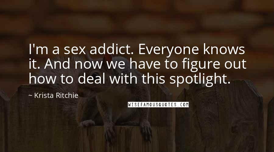 Krista Ritchie Quotes: I'm a sex addict. Everyone knows it. And now we have to figure out how to deal with this spotlight.