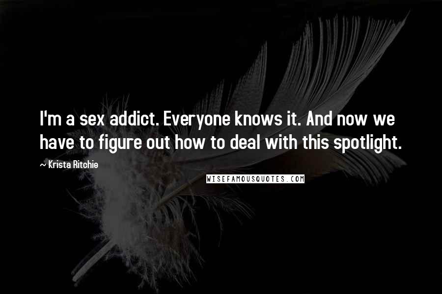 Krista Ritchie Quotes: I'm a sex addict. Everyone knows it. And now we have to figure out how to deal with this spotlight.