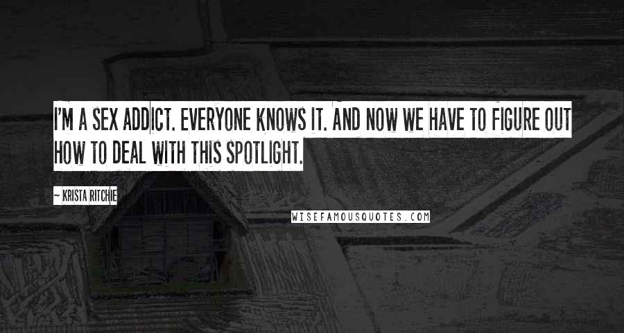Krista Ritchie Quotes: I'm a sex addict. Everyone knows it. And now we have to figure out how to deal with this spotlight.