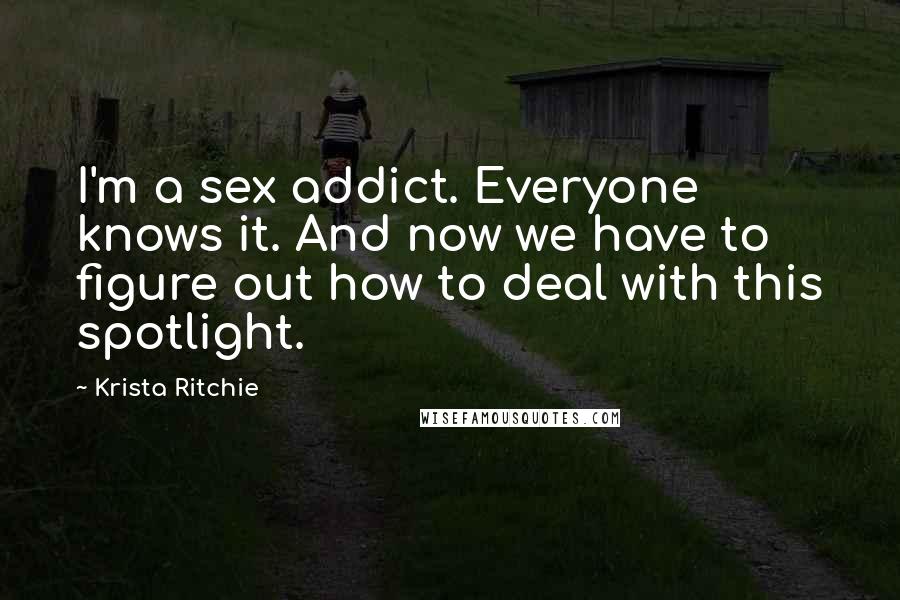 Krista Ritchie Quotes: I'm a sex addict. Everyone knows it. And now we have to figure out how to deal with this spotlight.