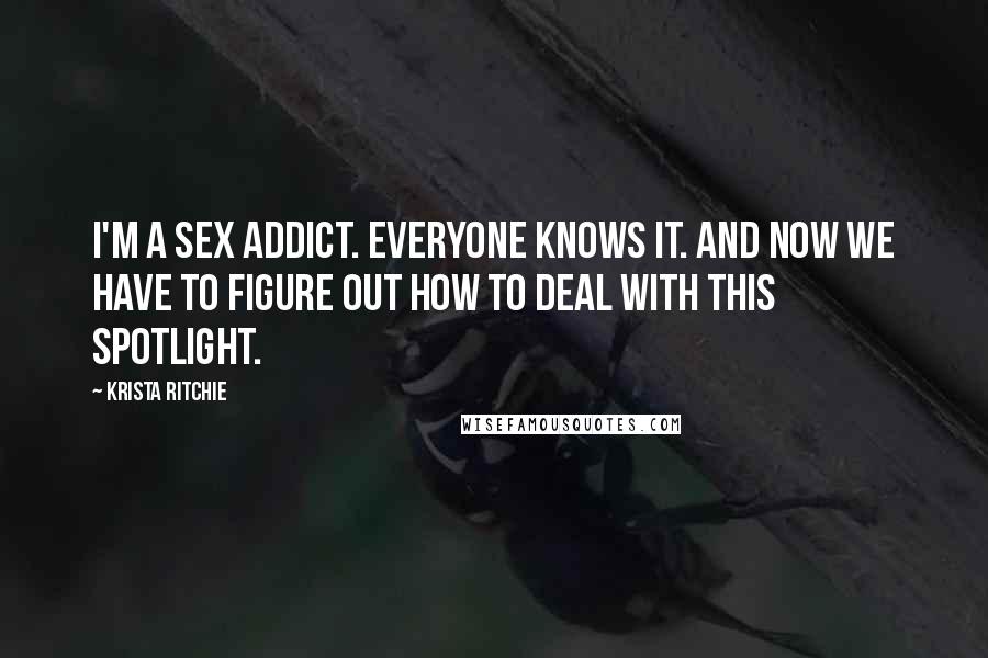 Krista Ritchie Quotes: I'm a sex addict. Everyone knows it. And now we have to figure out how to deal with this spotlight.