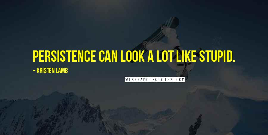 Kristen Lamb Quotes: Persistence can look a lot like stupid.