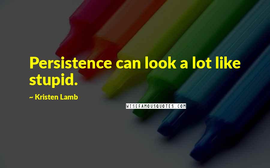 Kristen Lamb Quotes: Persistence can look a lot like stupid.