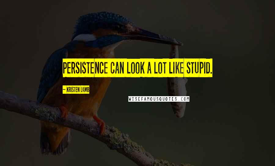 Kristen Lamb Quotes: Persistence can look a lot like stupid.