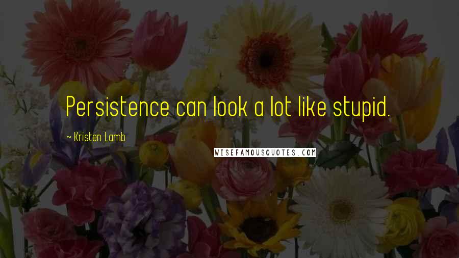 Kristen Lamb Quotes: Persistence can look a lot like stupid.