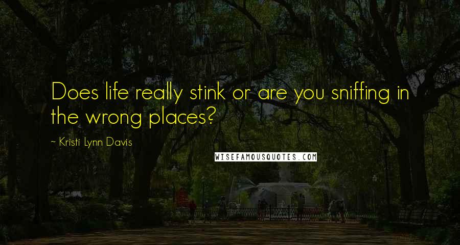 Kristi Lynn Davis Quotes: Does life really stink or are you sniffing in the wrong places?
